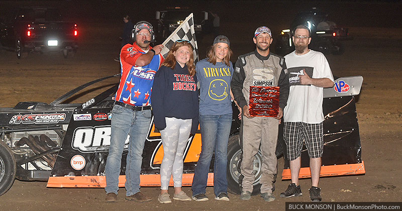 Jason Cummins won the USRA Modified main event.