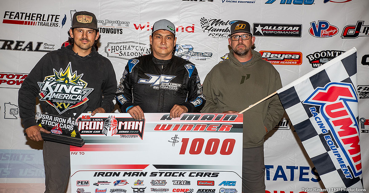 Johnny Fennewald won the Iron Man USRA Stock Car main event.