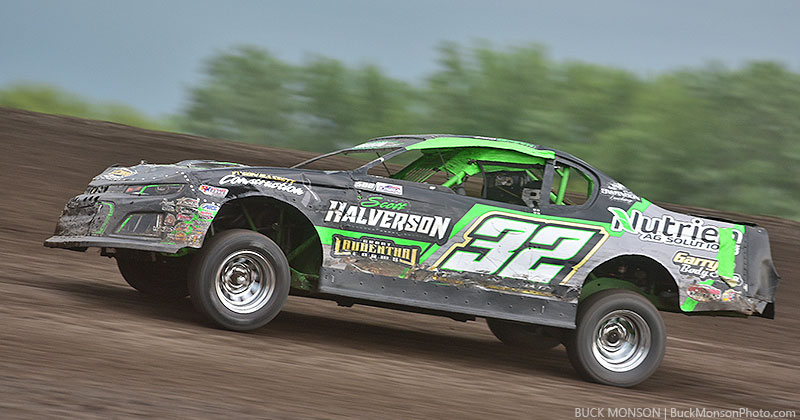 Derek Green won the American Racer USRA Stock Car main event.